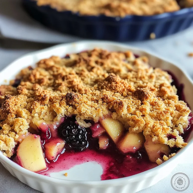 Apple and Blackberry Crumble