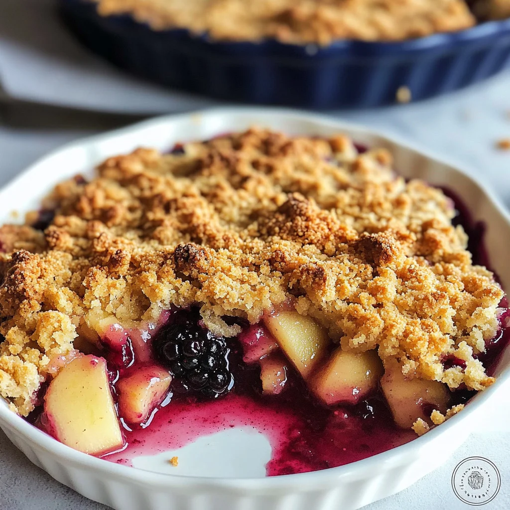 Apple and Blackberry Crumble