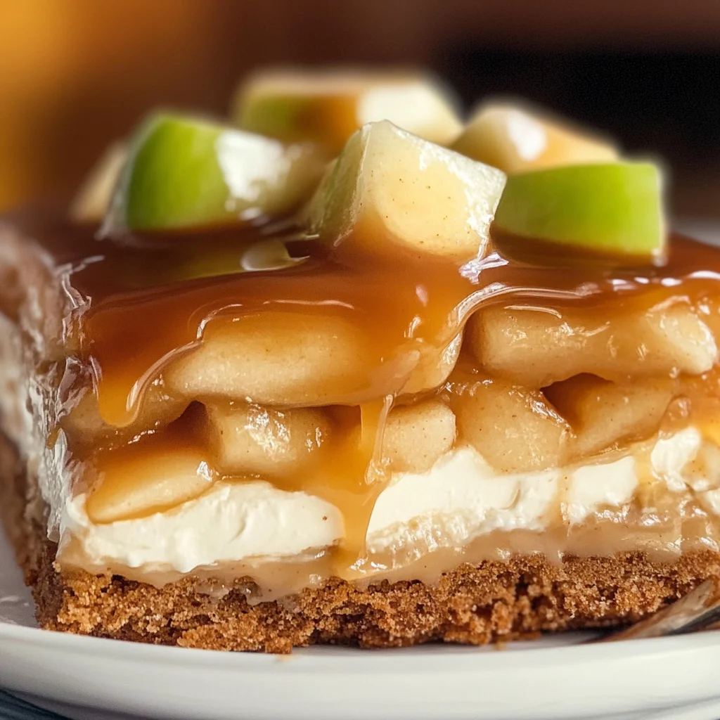 Caramel Apple Eclair Cake