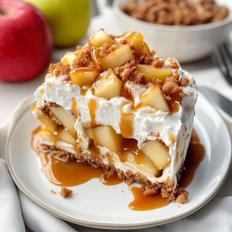 Caramel Apple Poke Cake
