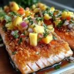 Coconut Crusted Salmon with Pineapple Salsa
