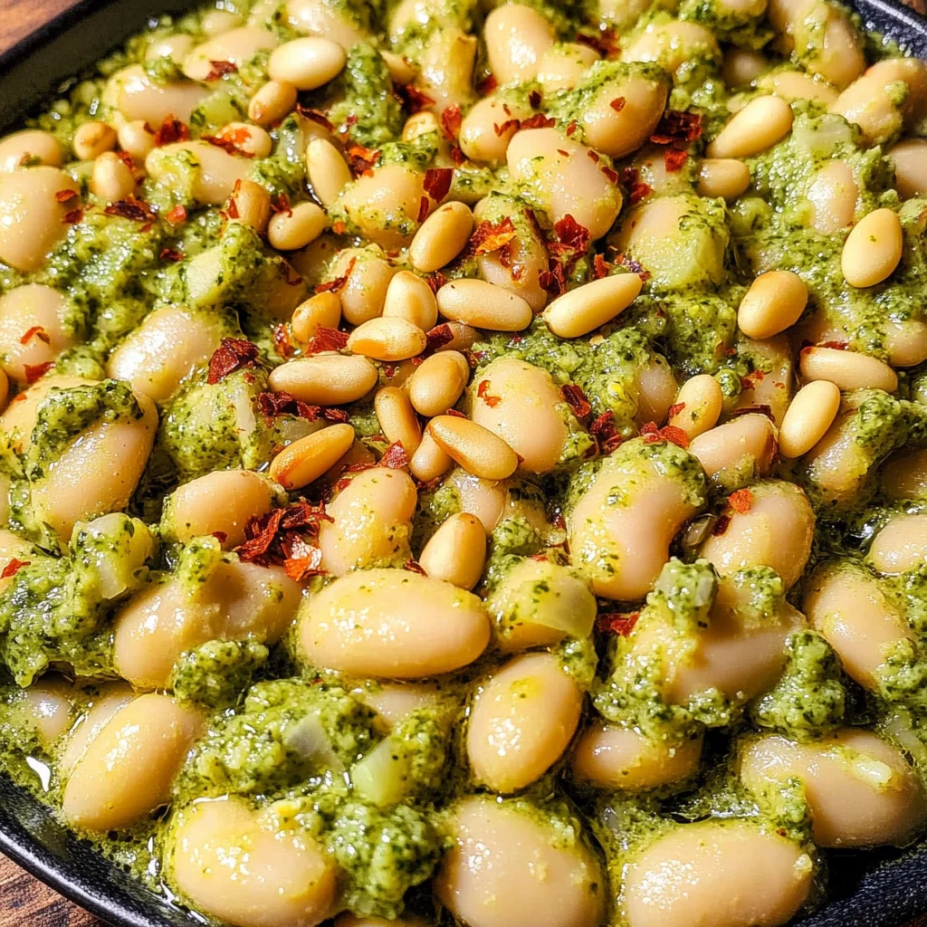 Creamy Pesto Butter Beans