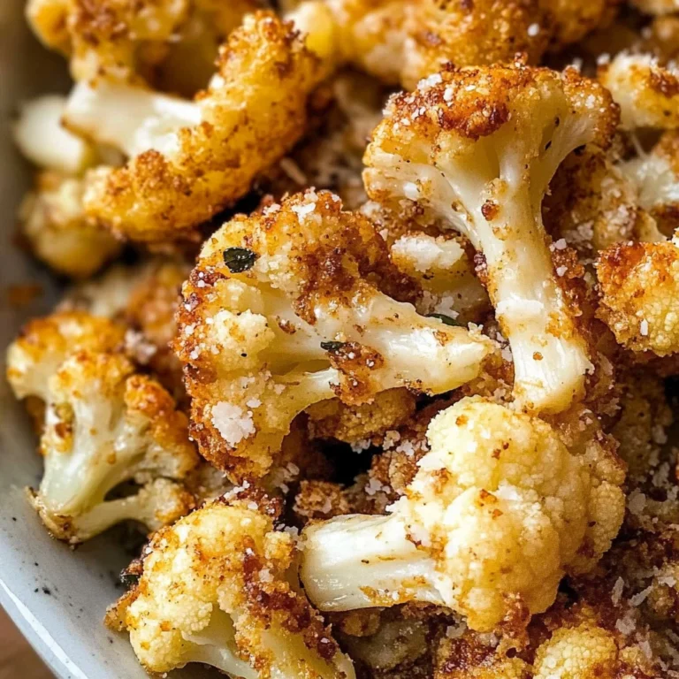Crispy Roasted Cauliflower with Cheddar & Parmesan