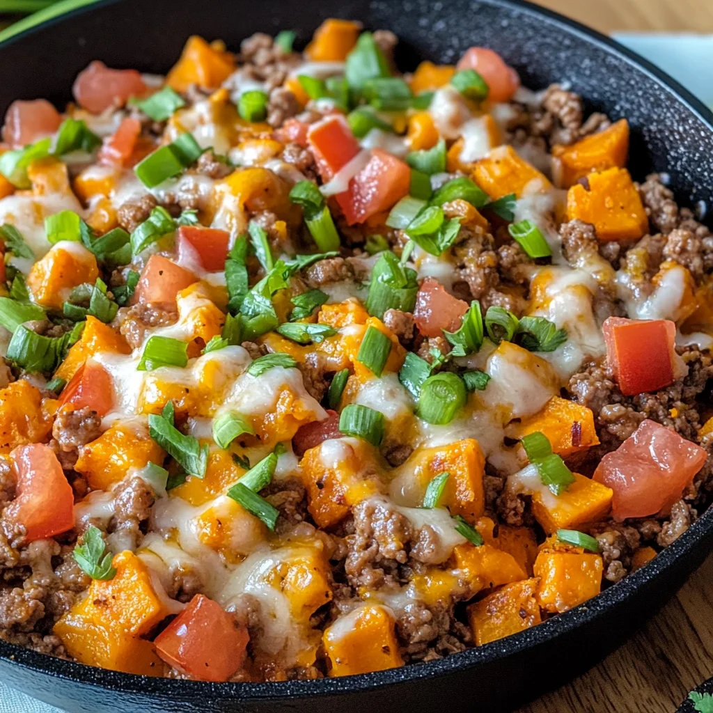 Ground Turkey and Sweet Potato Skillet