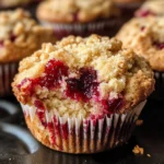 Leftover Cranberry Sauce Coffee Cake Muffins