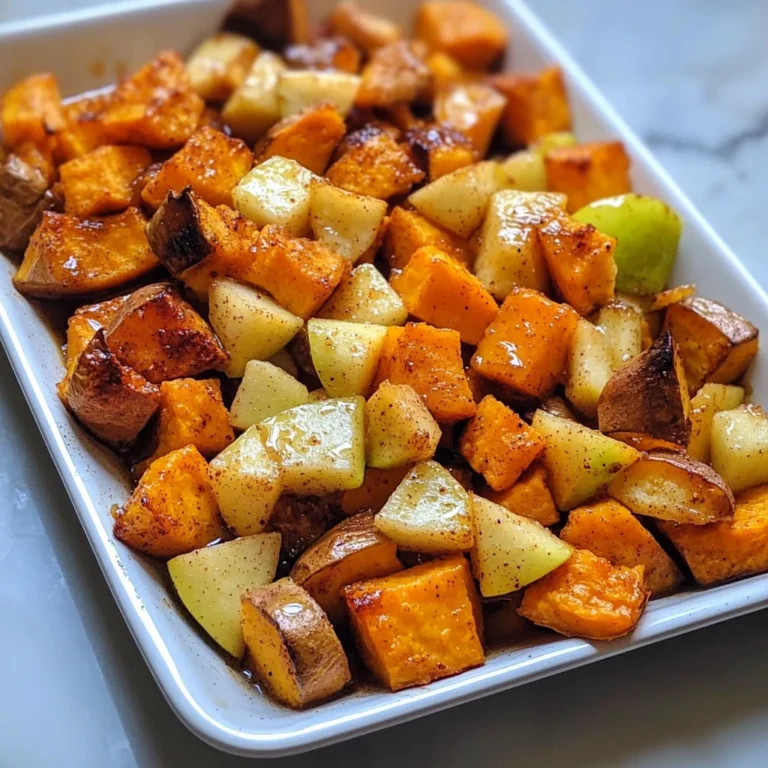 Roasted Apple Cinnamon Sweet Potatoes