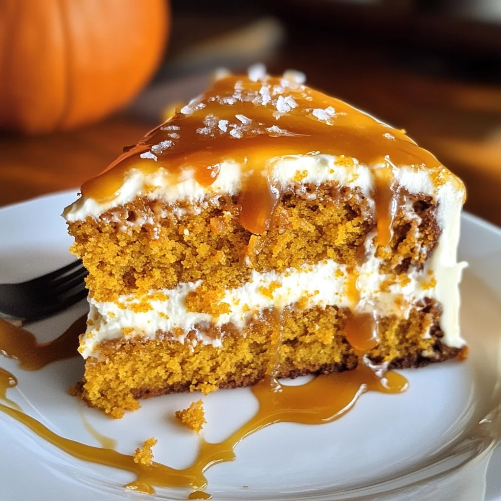 Salted Caramel Pumpkin Cake