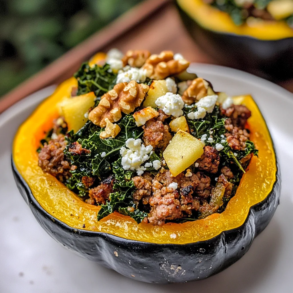 Sausage-Stuffed Acorn Squash