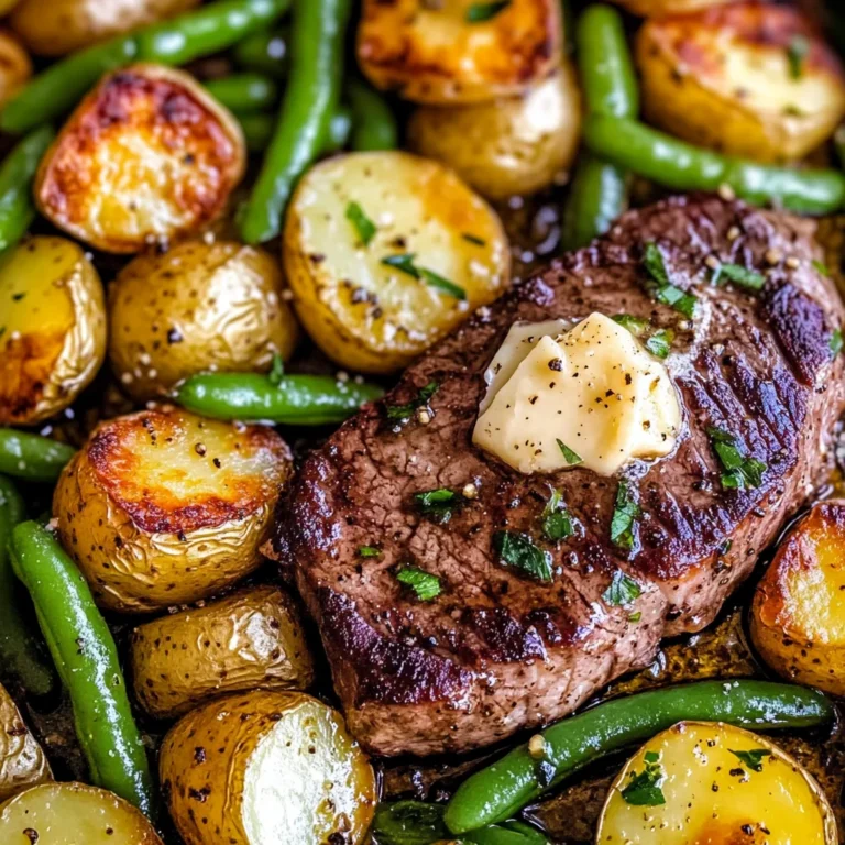 Sheet Pan Garlic Butter Steak and Potatoes