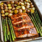 Sheet Pan Maple Dijon Glazed Salmon
