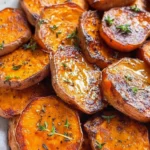 Smashed + Roasted Sweet Potatoes