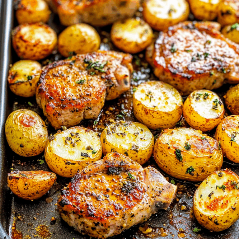 Sheet Pan beef Chops and Potatoes