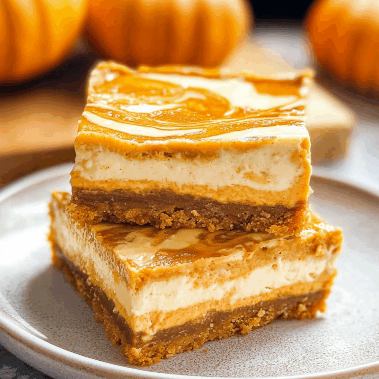 Pumpkin Swirl Cheesecake Bars Recipe