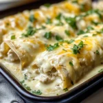 Chicken Enchiladas with Sour Cream White Sauce