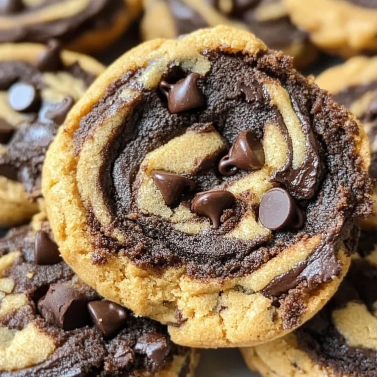 Peanut Butter Brownie Swirl Cookies