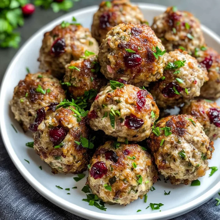 Turkey and Stuffing Meatballs